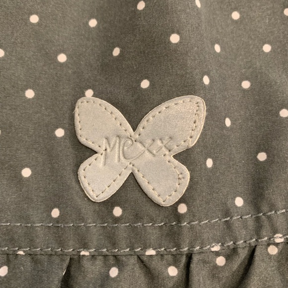 Mexx , girl size 9-12 months, charcoal grey white polka dot spring/fall jacket - Picture 3 of 13